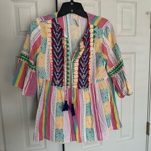 Anthropologie Verb Vanessa Colorful Striped Women's Top size S